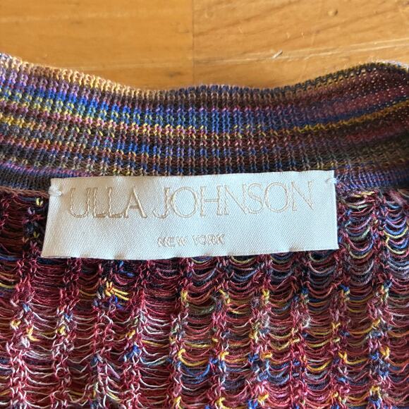 Ulla Johnson Medina Masque Patchwork Cardigan Sweater ASO Only Murders, Size XS - Picture 5 of 8